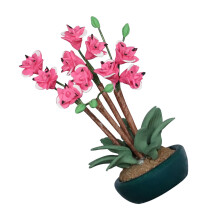 2 Unidades Miniatura De Plástico Com Mini Vaso Para Decoração