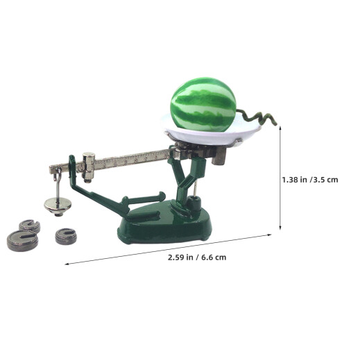 Conjunto Miniatura 1:12 Balança Mecânica Com Acessórios Para 2