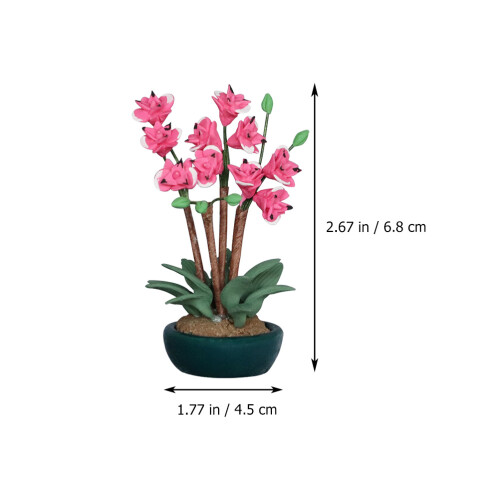 2 Unidades Miniatura De Plástico Com Mini Vaso Para Decoração 1