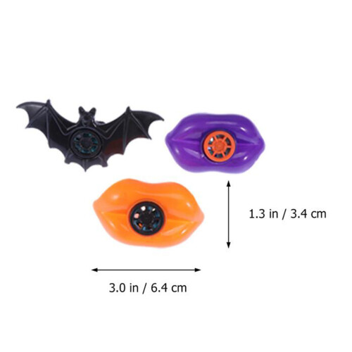 Halloween Bat E Lip Whistle Brinquedo Plástico 6 Unidades 2