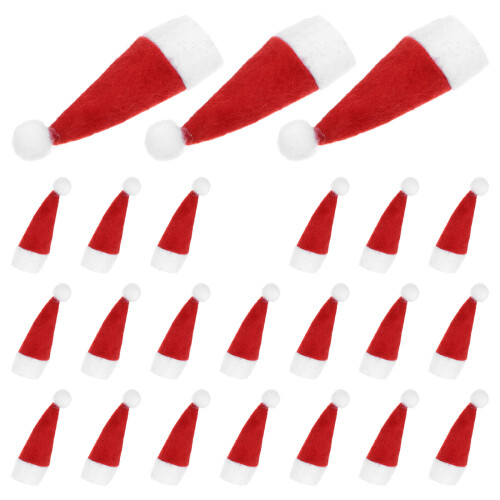 72 Unidades Mini Chapéus De Natal E Duende Para Pirulitos