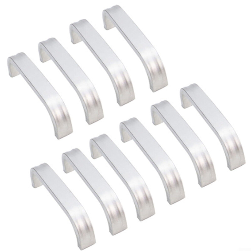 Silver Electroplated Cabinet Door Handles 64Mm Aluminum Alloy Drawer Pulls Rustproof Finish Modern Minimalist Kitchen 9119770119926