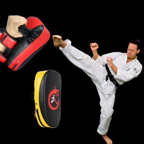 Boxpad Punching Curved Padding Workout Kickboxing Training Coaching Replacement Sparring Practice Protector Gelb 2