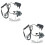 2 Unidades 6 Leds Para Com Plugue Unido 6
