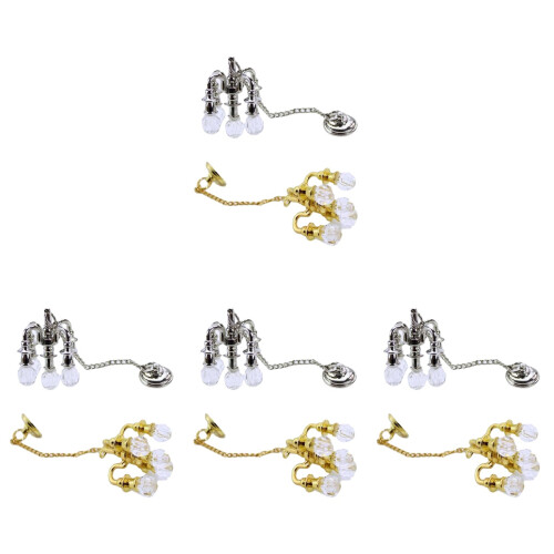 8 Unidades Lustre Miniatura Para Casa De 1