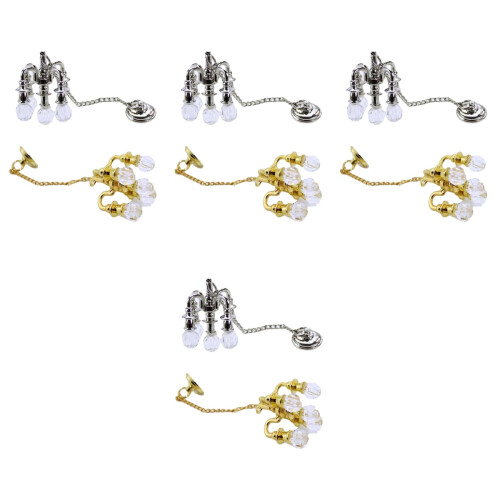 8 Unidades Lustre Miniatura Para Casa De 2