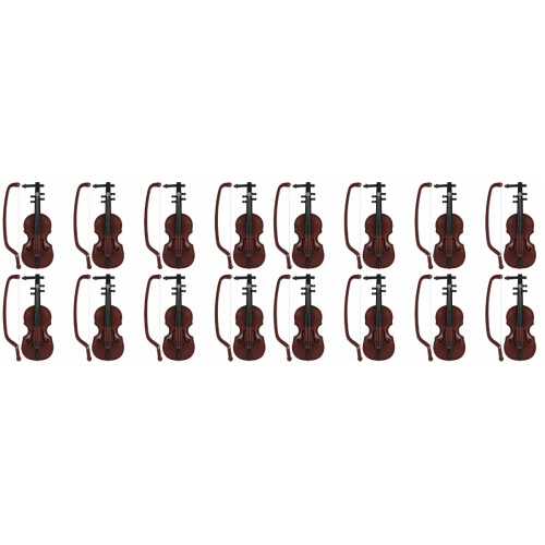 16 Conjuntos De Mini Violino Instrumento Decorativo 2