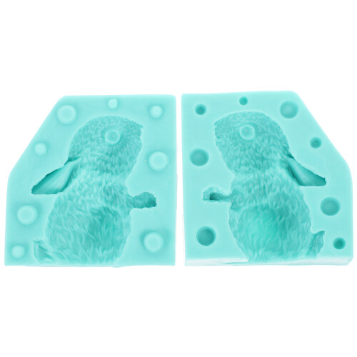 3Pcs De Coelho Silicone Para Vela E Artesanato 1
