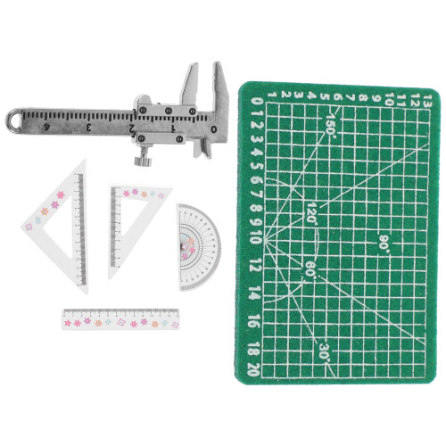 5 Conjuntos De Régua Miniatura E Tapete Brinquedo Escolar 2