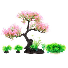 8 Peças Planta Aquática Resina Para