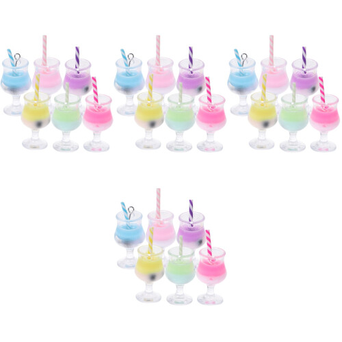 24 Pcs Pingentes De De Com E Decoração Miniatura 2