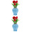 2Pcs Flor Decorativa Resistente Ao Desgaste Vaso Mini Para Casa 7