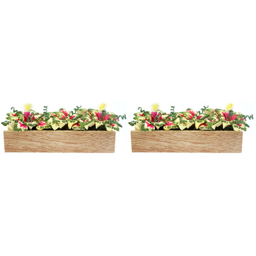 2 Peças Acessório Flores Miniatura Enfeite 1