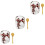 3 Conjuntos De Mini Sorvete Resina Para Decoração 7