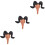 3Pcs Miniatura De Bonecas Com Crânio Animal Assustador 7