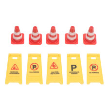 10 Unidades Brinquedo Sinalização Trânsito Miniatura Cones Estrada