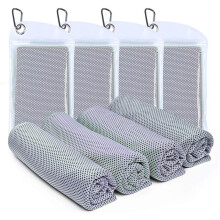 Langanhaltend kühlendes Kühlhandtuch aus hochgradig verdunstender Mikrofaser, tragbar, für Abenteuer bei heißem Wetter (40" x 12", 4er-Pack)