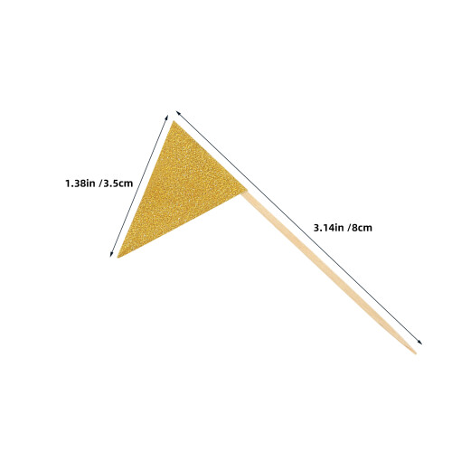 60 Unidades Mini Triangulares Para Bolos E Sobremesas 2