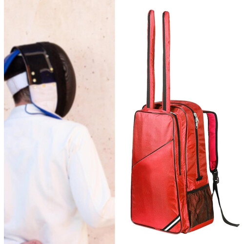 Fencing Bag Fencing Backpack with Adjustable Strap Accessories with Reliable Bag red Ref: 8939 2