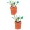 2 Unidades Bonsai Rosa Para Casa Bonecas, Artificial 9