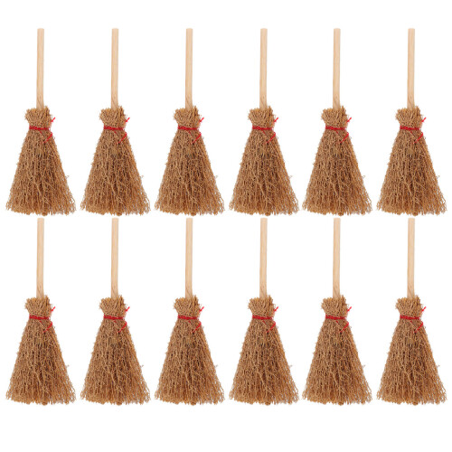 72 Peças Mini Vassourinhas Para Halloween