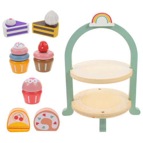 2 Conjuntos Infantil Suporte Sobremesas Brinquedo 1