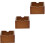 3Pcs Armazenamento Cesta Miniatura Decoração 7