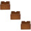 3Pcs Armazenamento Cesta Miniatura Decoração 11
