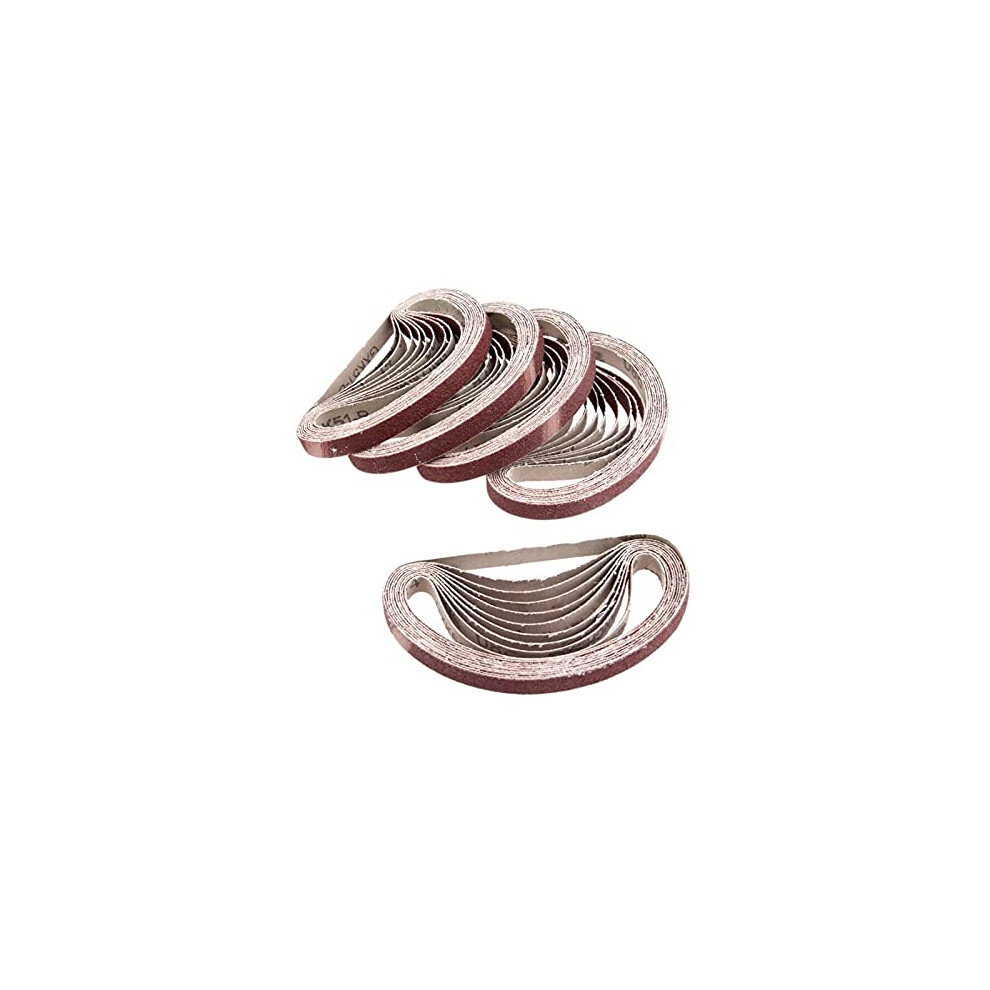 Sandpaper, 50Pcs 330 10Mm Abrasive Sanding Belt 80 Grit Aluminium Oxide Sander Grinder Belt For Angle Grinder Accessories Ref: 9774 9001264230647