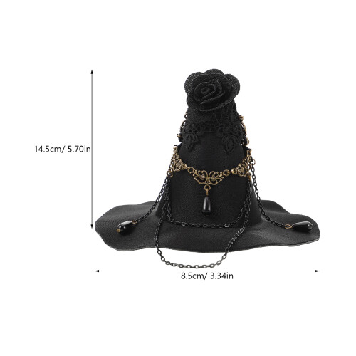 2 Unidades Chapéu De E Mago Para E Cosplay Preto 1