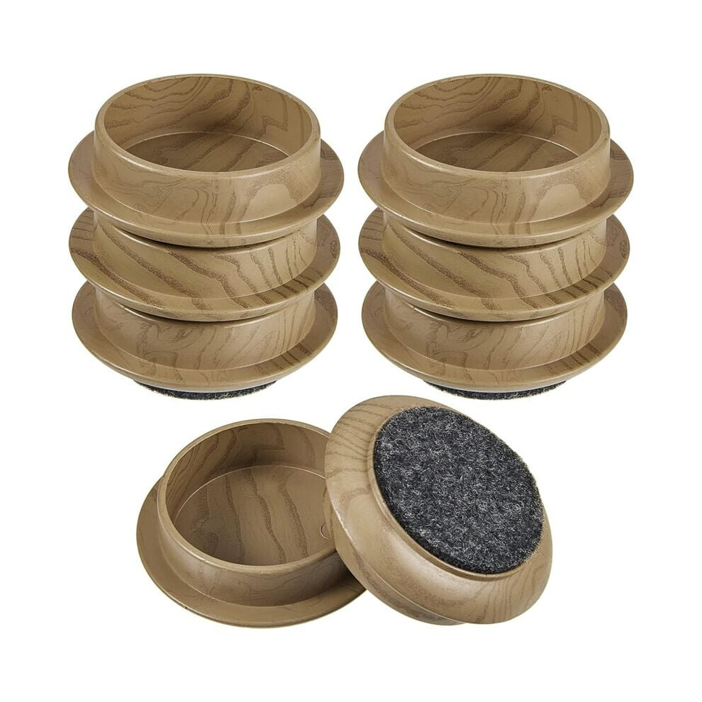 Non-Slip Furniture Pads For Hardwood Floors, Furniture Leg Protectors With Floor Protection Felt Cups, Piano Caster Cups For Sound Insulation, Wood Co 9554910051559
