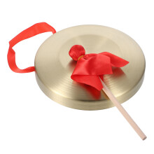 One Set Chinese Hand Gong Kids Copper Musical Toy For Festival Party