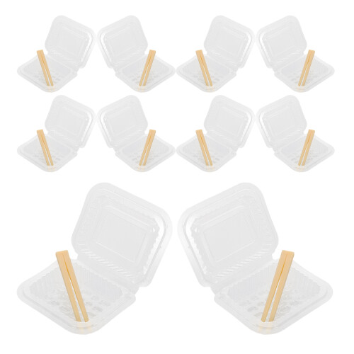 20Stk Mini Lebensmittelbox Transparent Für Essstäbchen Kinder