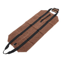 Firewood storage bag with large capacity, Tearresistant canvas for camping (Coffee)