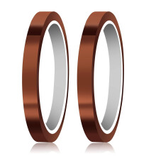 Polyimidband für Thermodruck, hitzebeständiges Klebeband zur sicheren Fixierung von Lithiumbatterien, 2 Rollen Hochtemperaturklebeband für den