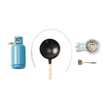 2 Juegos Utensilios Cocina Miniatura Con Gas, Olla Y