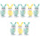 9Pcs Kids Wind-Up Rabbit Toys Plastic Clockwork Assorted 3