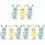 9Pcs Kids Wind-Up Rabbit Toys Plastic Clockwork Assorted 2