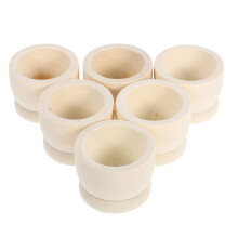 30 Pcs Easter Egg Wooden Saucer Cup Decorative Holder