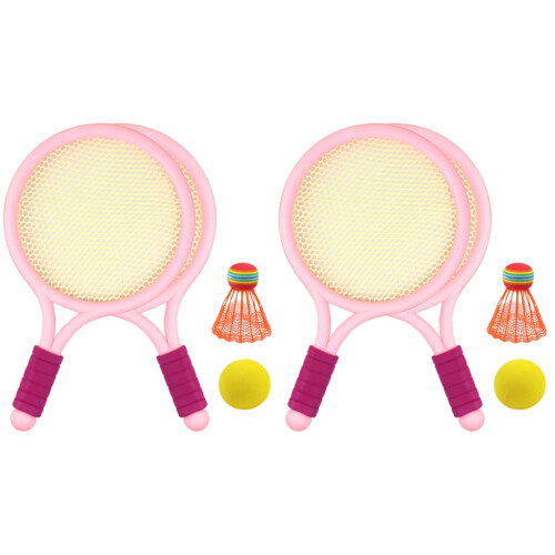 2 Conjuntos De Raquetes De Badminton Para Treino 2