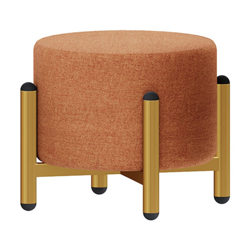 Triple HeightAdjustable Sofa Stool, Stackable Round Living Room Stool (Orange, 28x25cm)