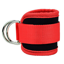 Correa de tobillo con anilla en D para máquinas de cable, correas de tobillo Kickback con soporte para tobillo para entrenamiento de glúteos y