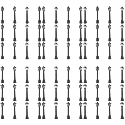 72 Pcs Plastic Post Lamp Miniature Streetlight Landscape Light 2
