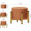 Triple HeightAdjustable Sofa Stool, Stackable Round Living Room Stool (Orange, 28x25cm) 2