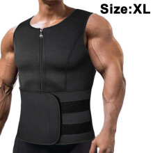 Verstellbare Sauna-Weste mit Taillengürtel für Herren, Figurformer mit Haltungskorrektur und wärmespeicherndem Material, Taillentrainer mit fester
