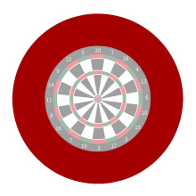 1 Set Dart Wall Protection Red 45 cm Dart Accessories, Gifts for Dart Lovers Ref: 6484