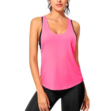 Canotta da donna Performance Racerback, design Racerback per comfort e traspirabilità Tessuto interlock DRI fresco che si asciuga più velocemente