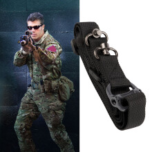 Bandoleira tática de dois pontos com engates rápidos, bandoleira ajustável de dois pontos, resistente, para rifles de caça, esportes de tiro e