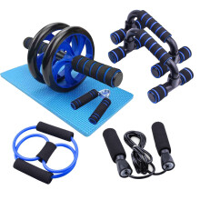 Ab Wheel Roller Kit, fitnessset voor thuis voor intensieve buikspieroefeningen en een complete lichaamstraining, 5-in-1 multifunctionele set met