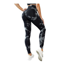 Leggings Ardaithe Tóin do Mhná, Leggings Ard-Choim le Patrún Tie Dye Dearadh Gan Uaim Éifeacht Brú Suas Rialaithe Bolg Tights Comhbhrúite,